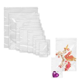 Pack of 1000 Clear Zipper Bags. Assortment 2 mil Clear Seal Top Plastic Bags. 10 Sizes of Zip top Polyethylene Bags for Shipping and Storage. Res