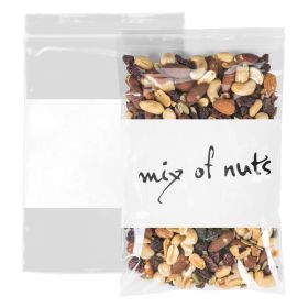 Pack of 1000 Seal Top Bags with Write-On Block 6 x 9. Ultra Thick Polyethylene Bags for Packing and Storing 6x9. 4 mil. Plastic bags for industri