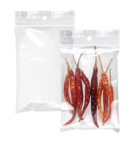 Pack of 1000 Polypropylene Bags With Hang Hole, 4 x 6. Clear Plastic bags 4x6, Zipper Bags 2 mil. Polypropylene Seal top storage bags for industr