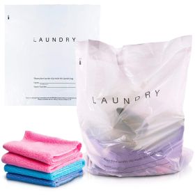 Disposable Travel Laundry Bags for Dirty Clothes, 18x19x4 Inch. 1000 Pack White Hotel Plastic Laundry Bags