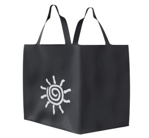 Pack of 100 Non-Woven Polypropylene Bags 12.5 x 8.5 x 13.5. Black Shopping Polypropylene Bags 12 1/2 x 8 1/2 x 13 1/2. Great for Industrial